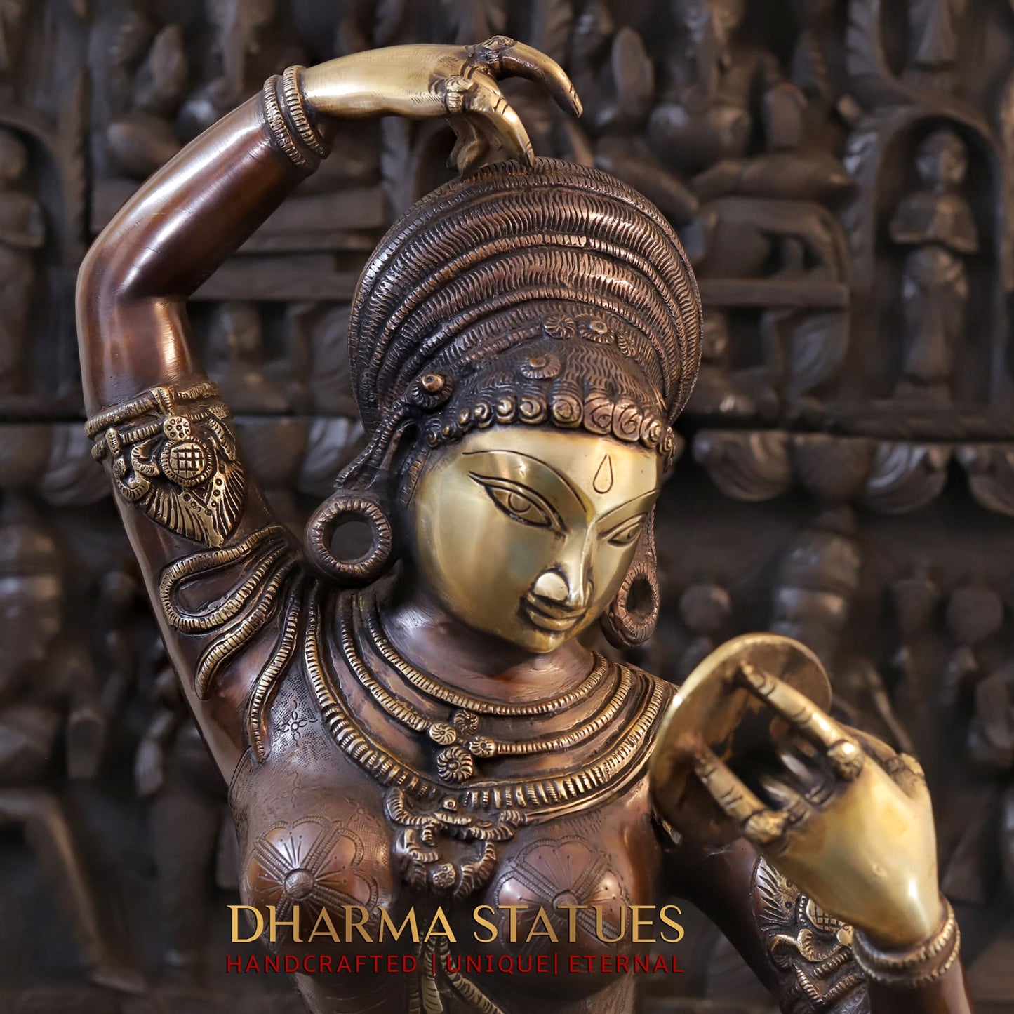 Brass Mirror Lady Standing 40"(copper & Gold)