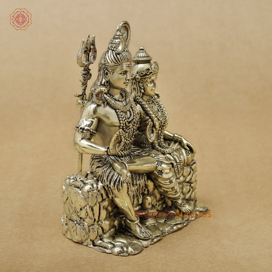 Brass Shiva Parvati Fine, 5"
