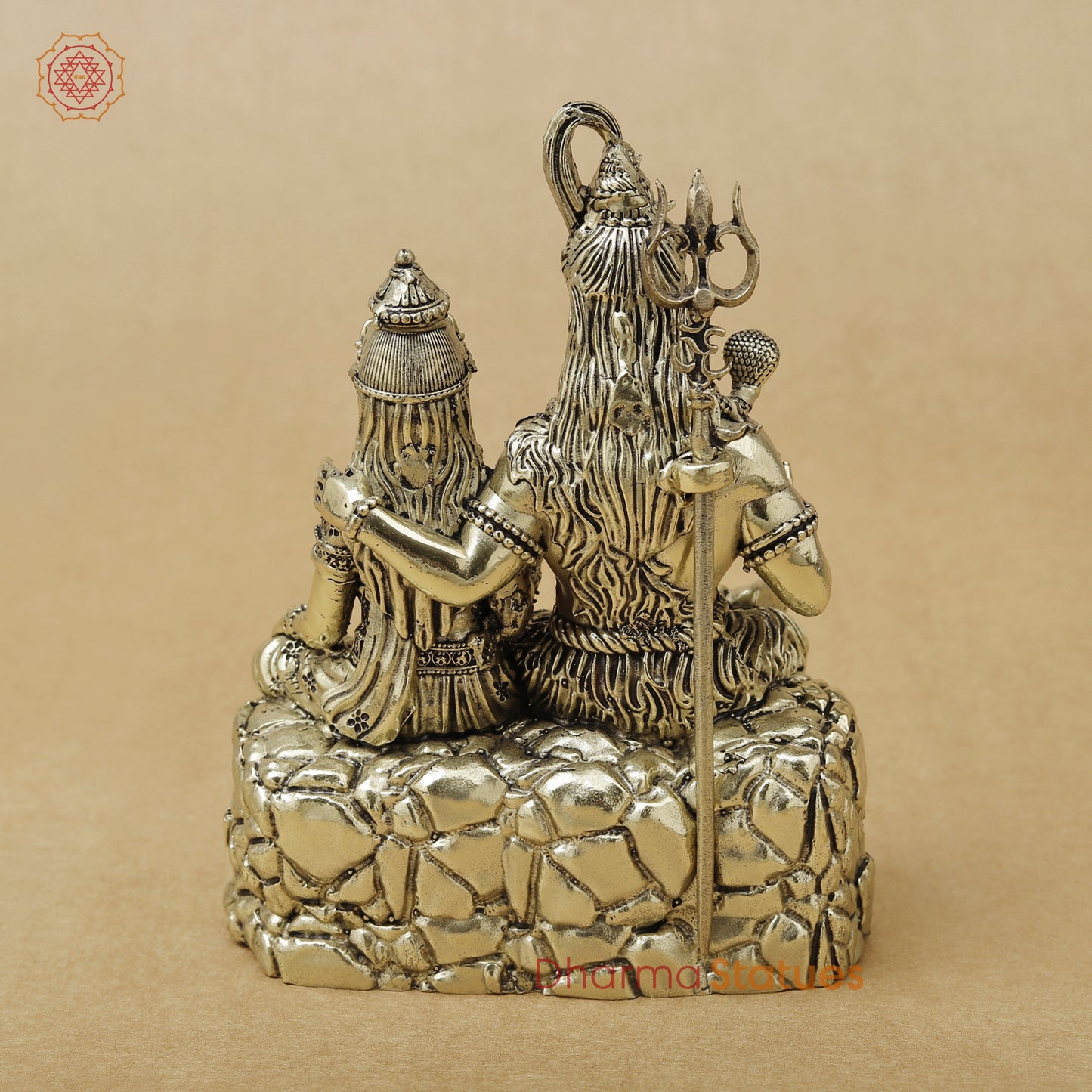 Brass Shiva Parvati Fine, 5"