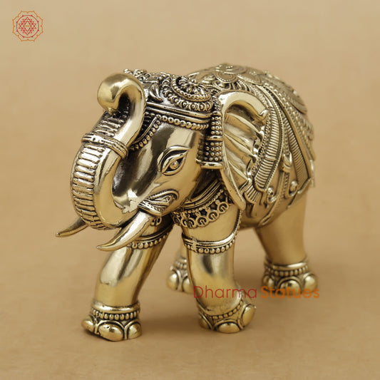 Brass Elephant Fine, 4"
