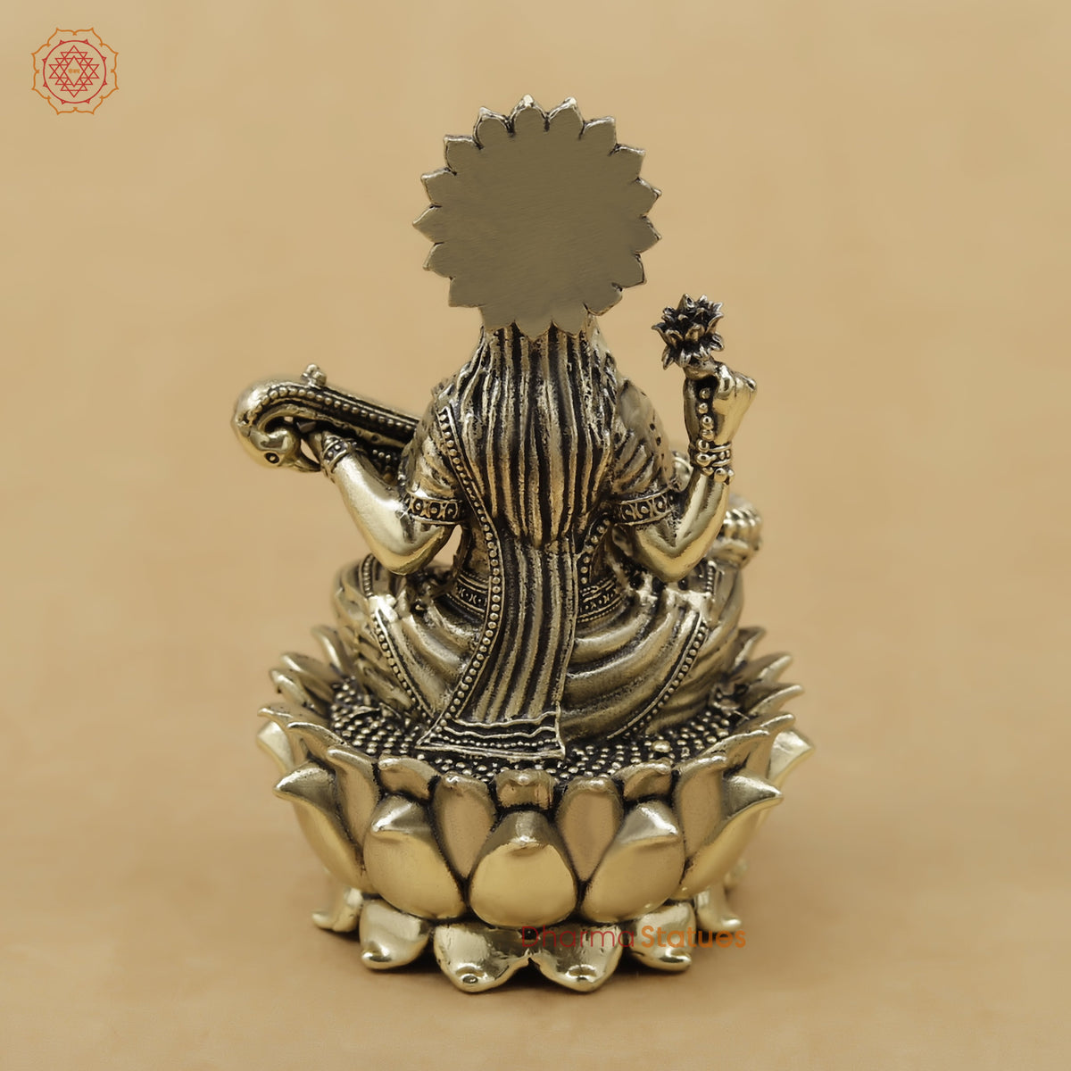 Brass Saraswati Fine, 3.5"