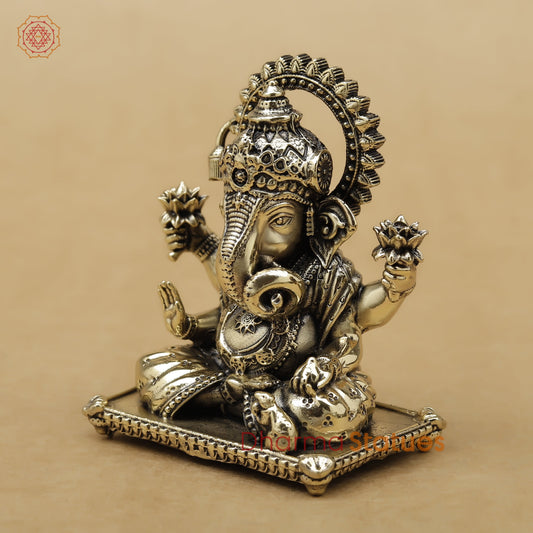 Brass Ganesh Fine, 3"