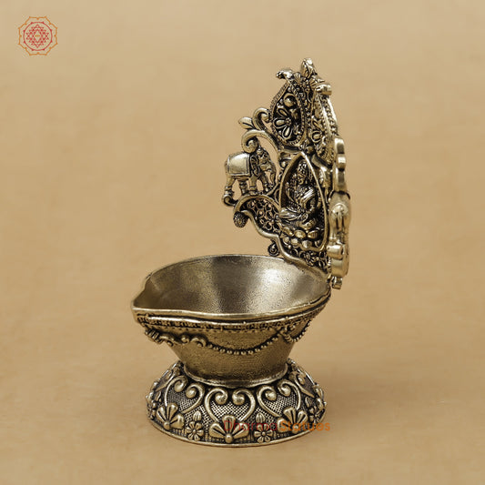 Brass Laxmi Diya Fine, 4"