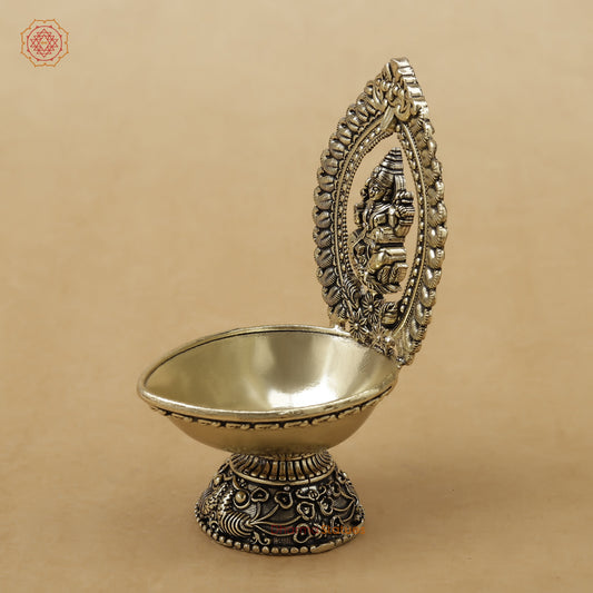 Brass Laxmi Diya Fine, 4.5"
