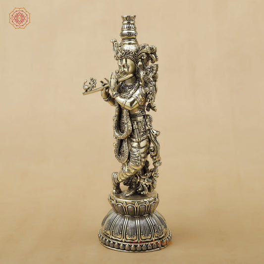 Brass Krishna Fine, 9"
