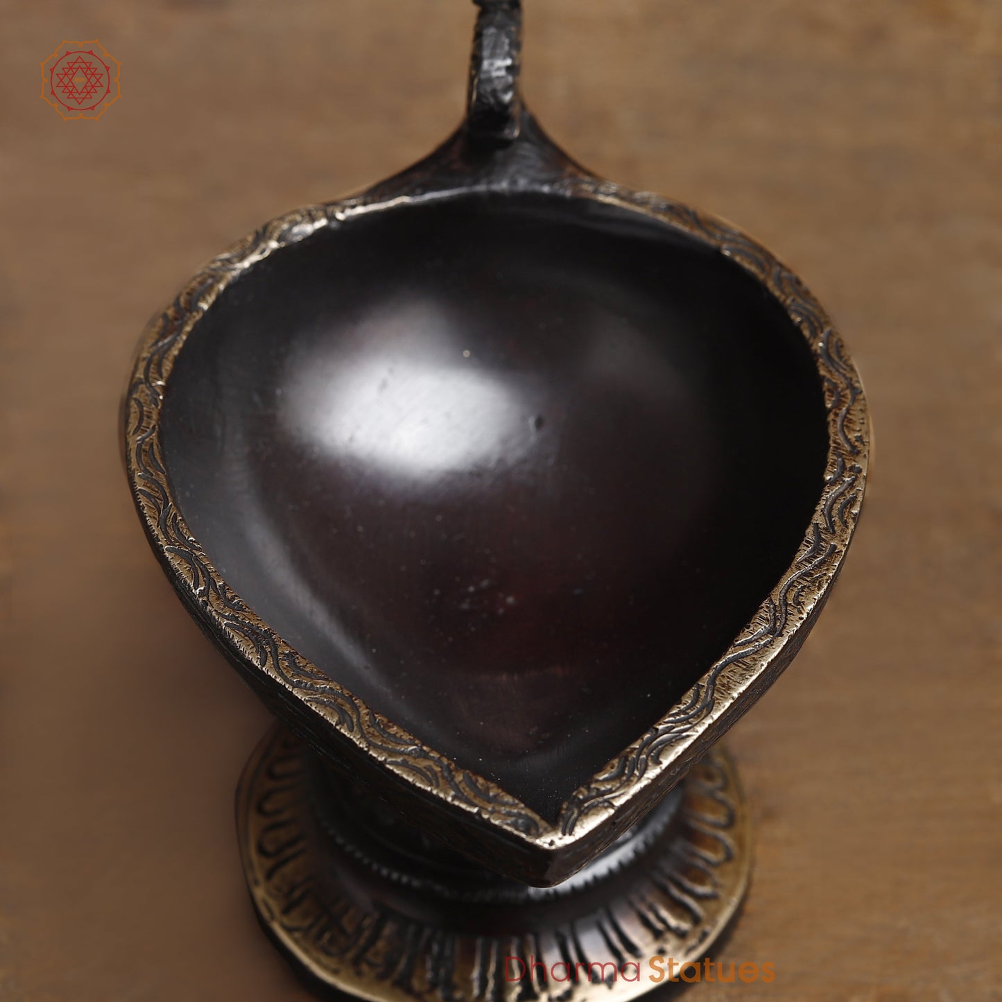 Brass Diya, Fine Golden Finish, 6"