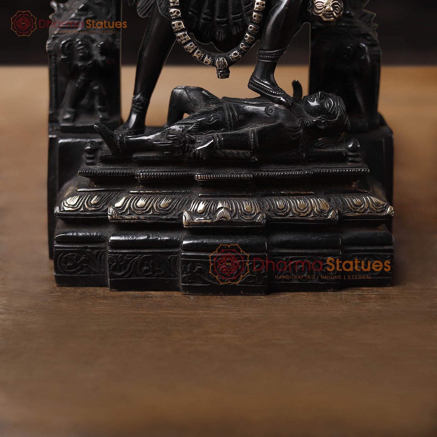 Brass Kali Idol, Transcendent Force, Black Patina, 10.5"