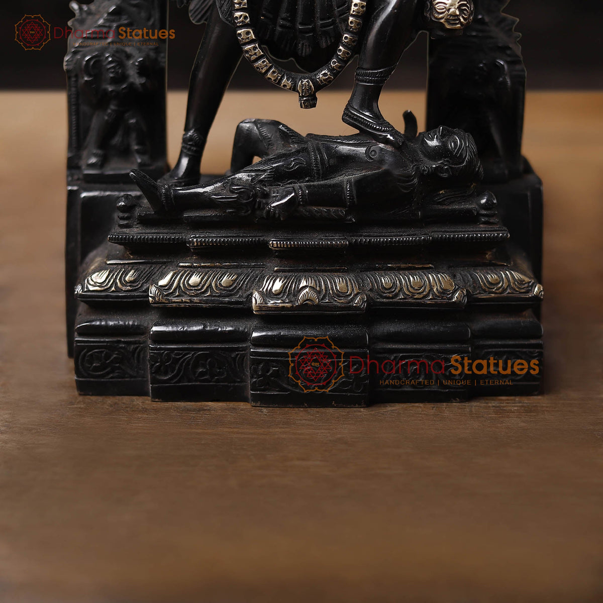 Brass Kali Idol, Transcendent Force, Black Patina, 10.5"