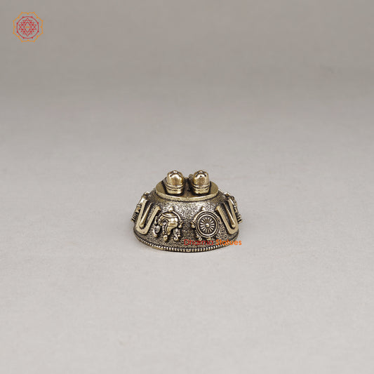 Brass Tirupati Balaji feet, 1.5"