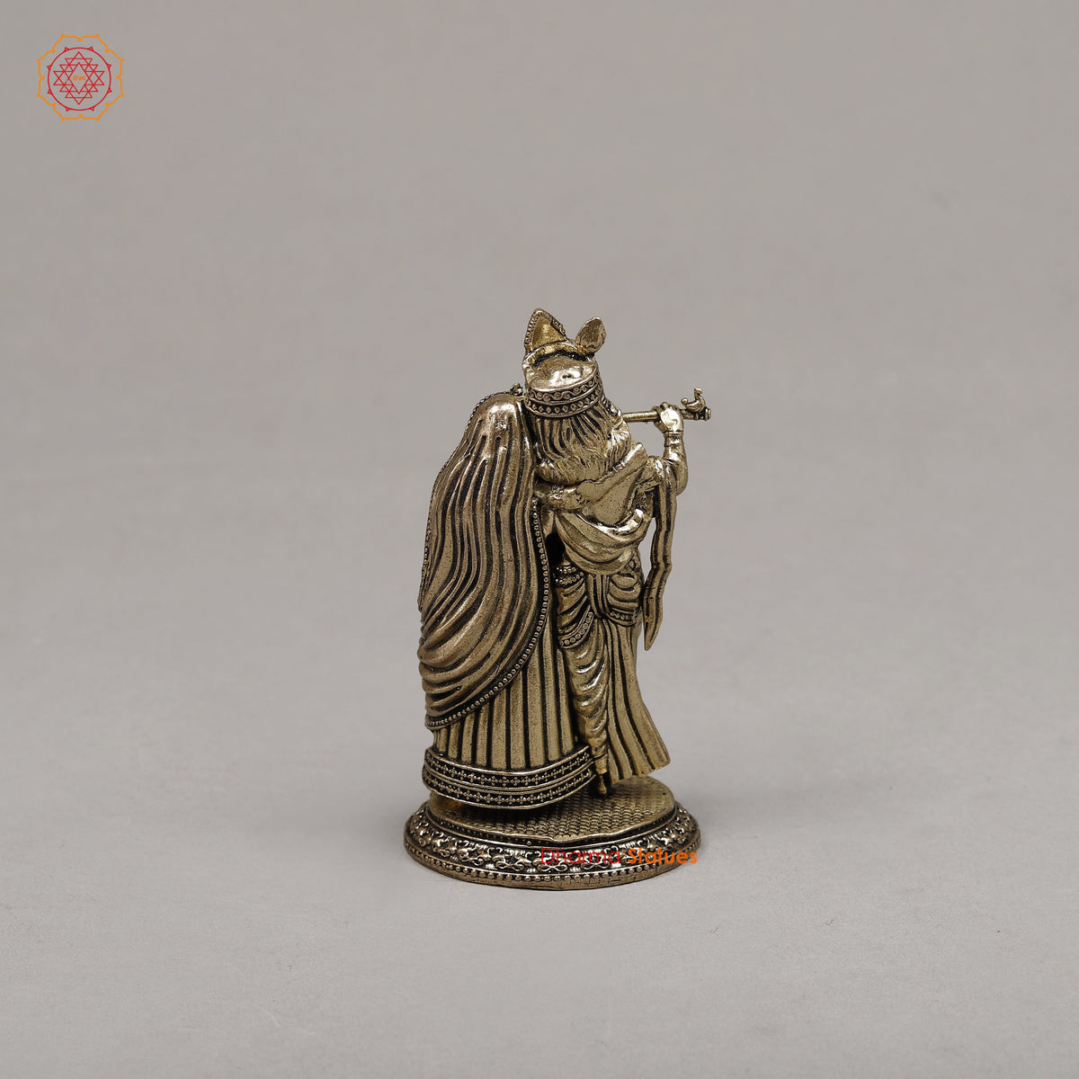 Brass Radha & Krishna, 4"