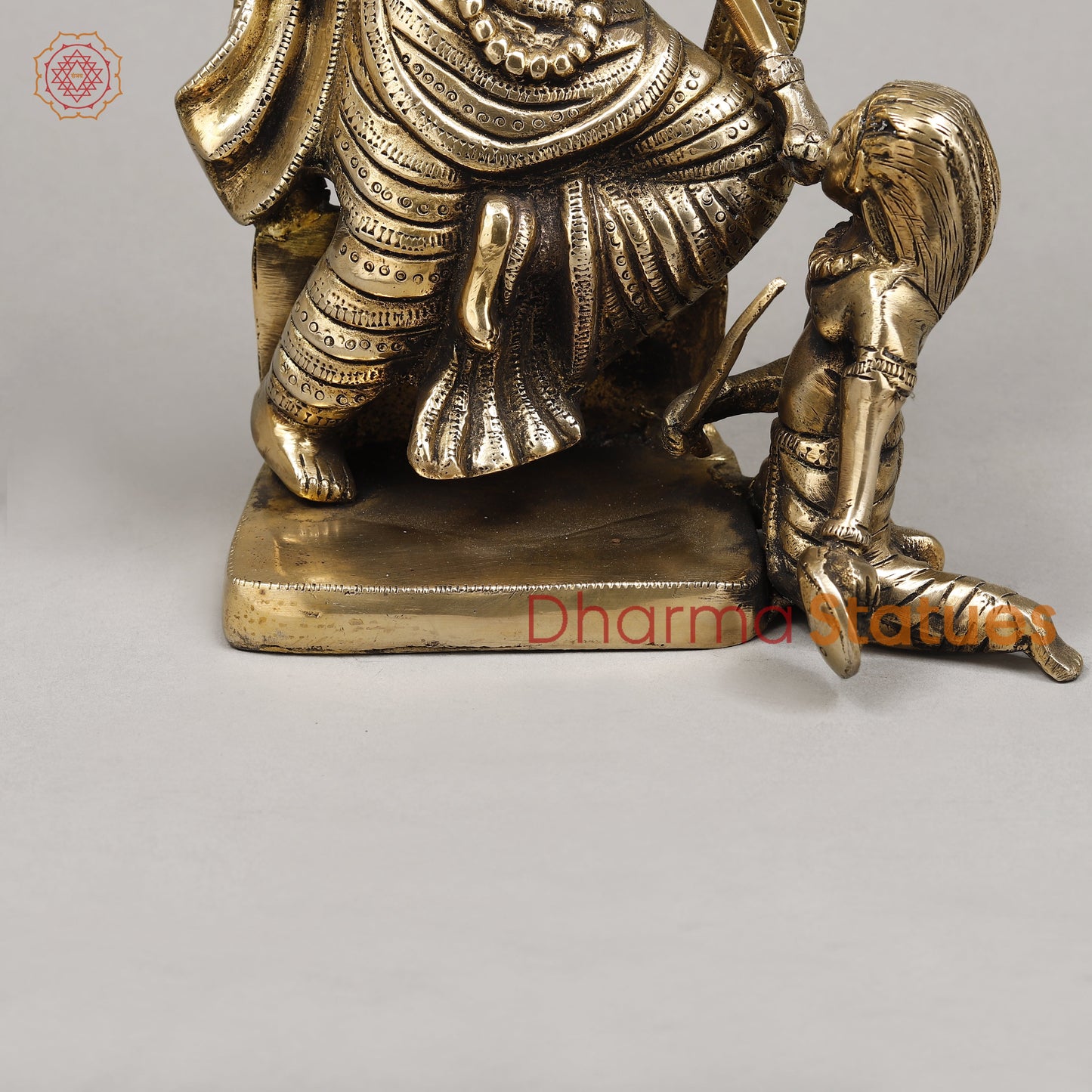 Brass Bagulamukhi Devi, Fine Golden Finish, 13.5"