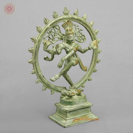 Brass Natraj Fine , Leaf Green Patina 12”