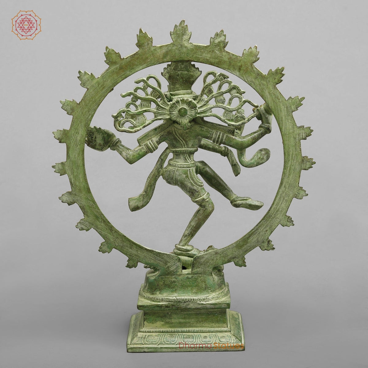 Brass Natraj Fine , Leaf Green Patina 12”