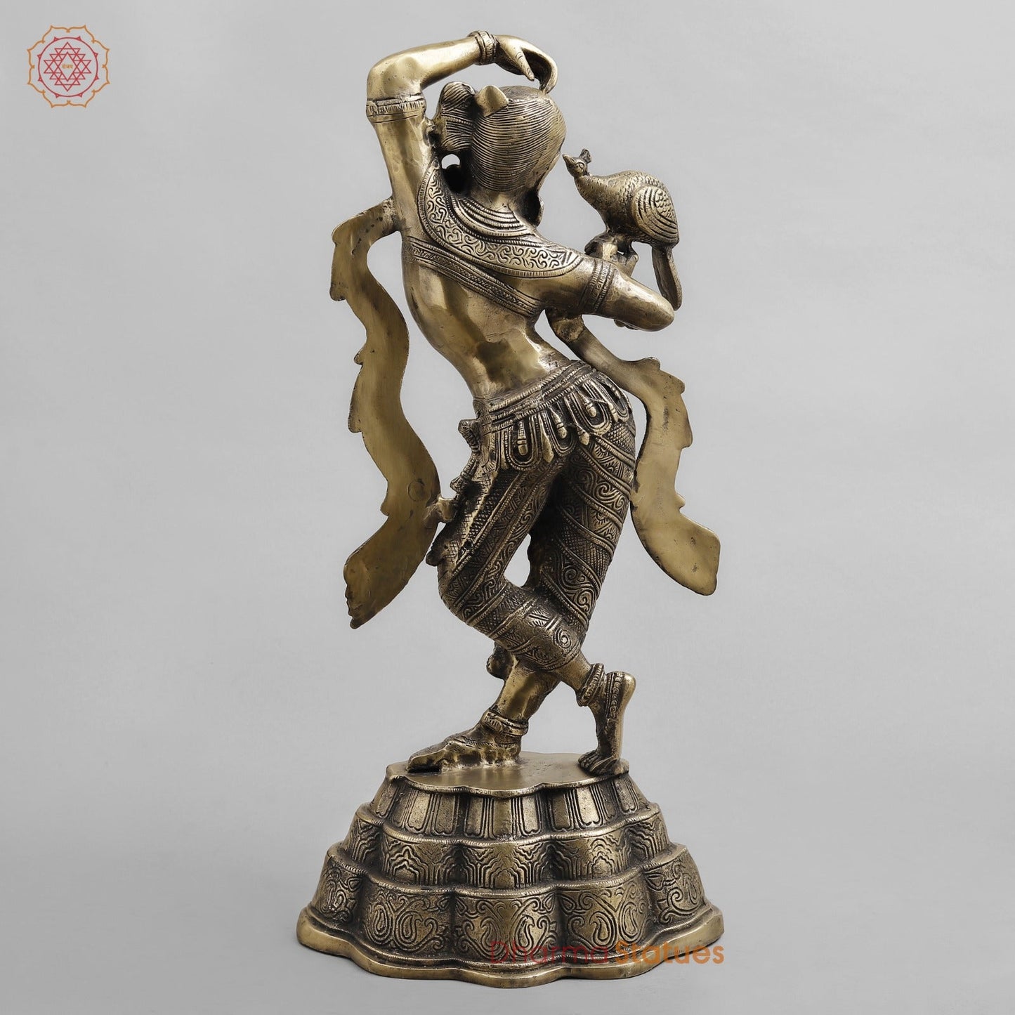 Brass Meenakshi Standing, Smooth Finish 23”