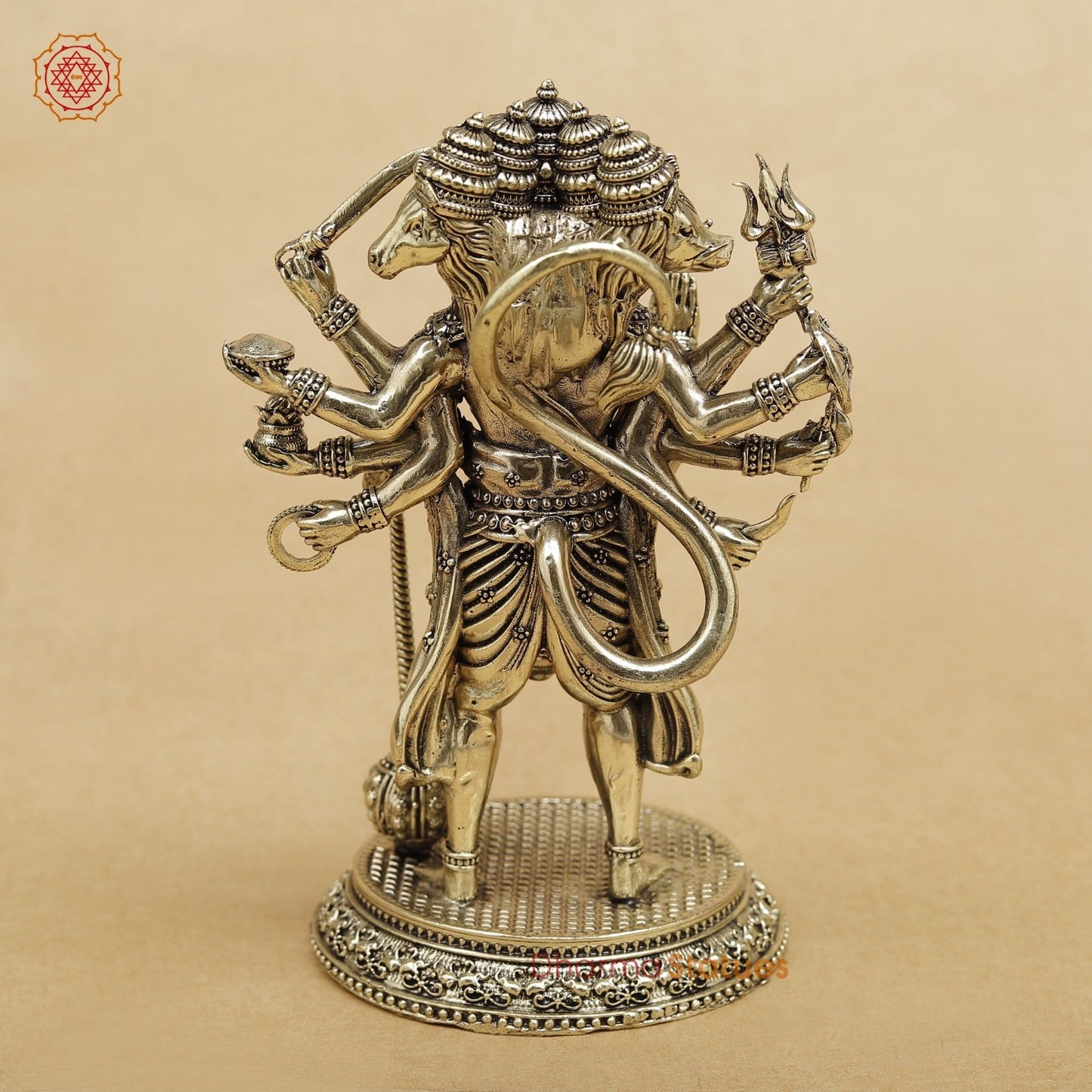 Brass Hanuman Standing Fine 6”