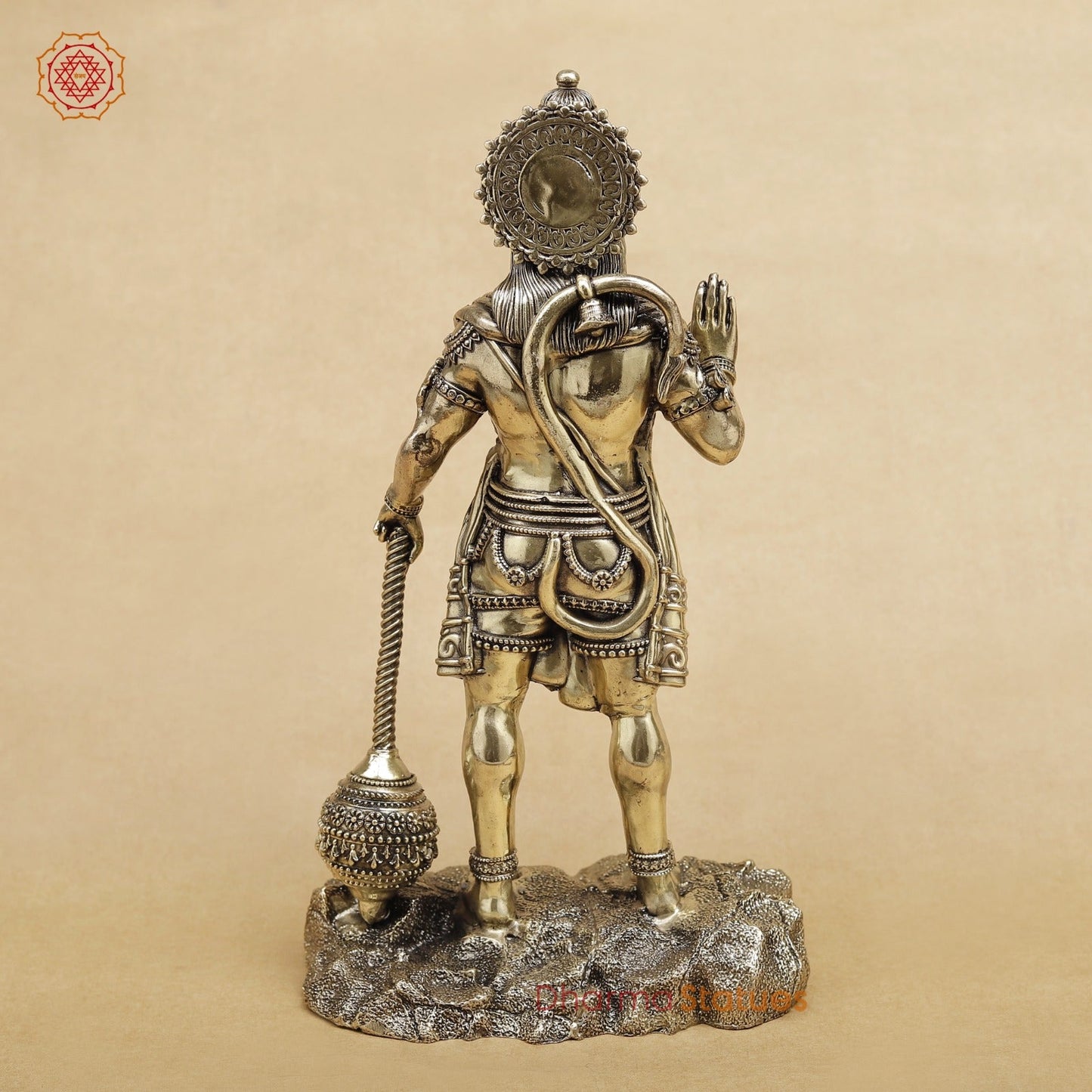Brass Hanuman Standing Fine 12”