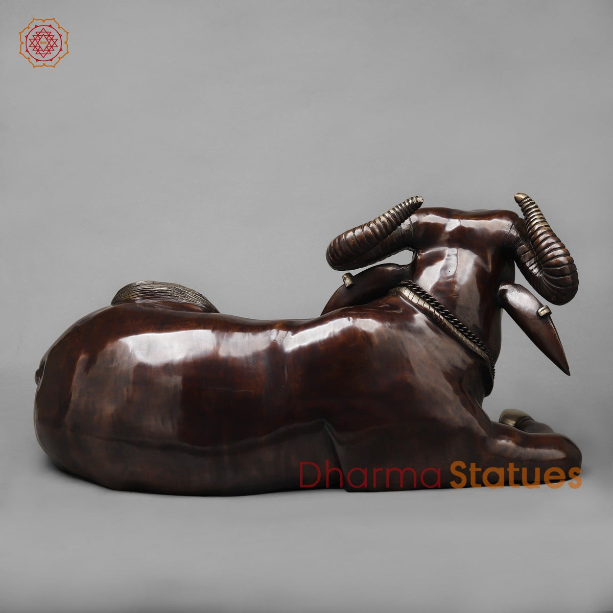 Brass Nandi Seated , Copper finish 23”