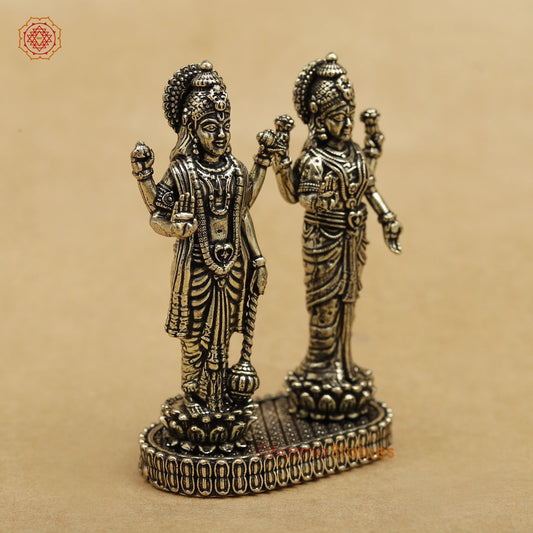 Brass vishnu lakshmi standing 3”
