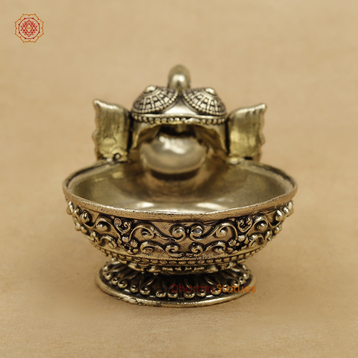 Brass Elephant Diya fine 3.5”