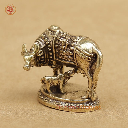 Brass Cow & Calf 1"