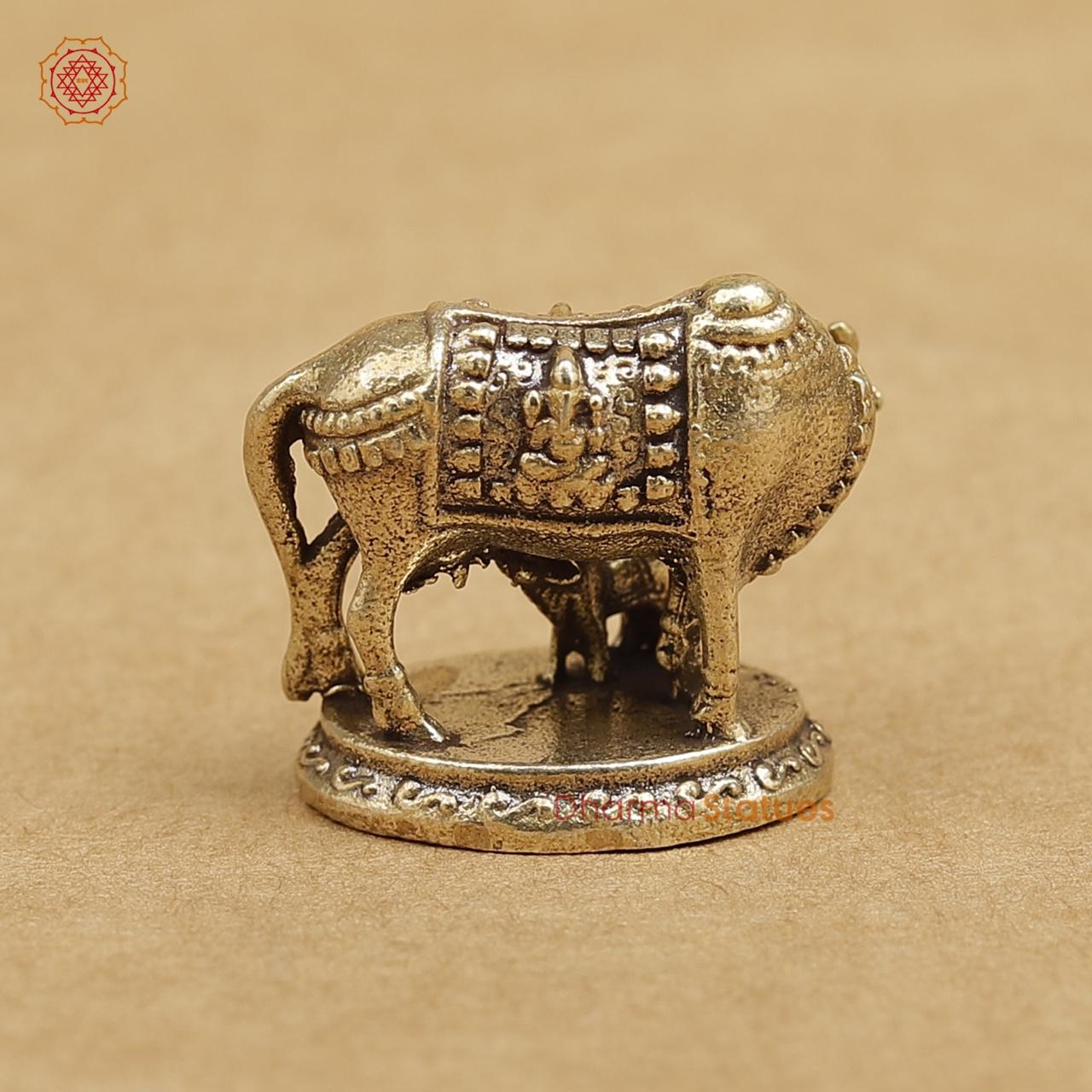 Brass Cow & Calf 1"