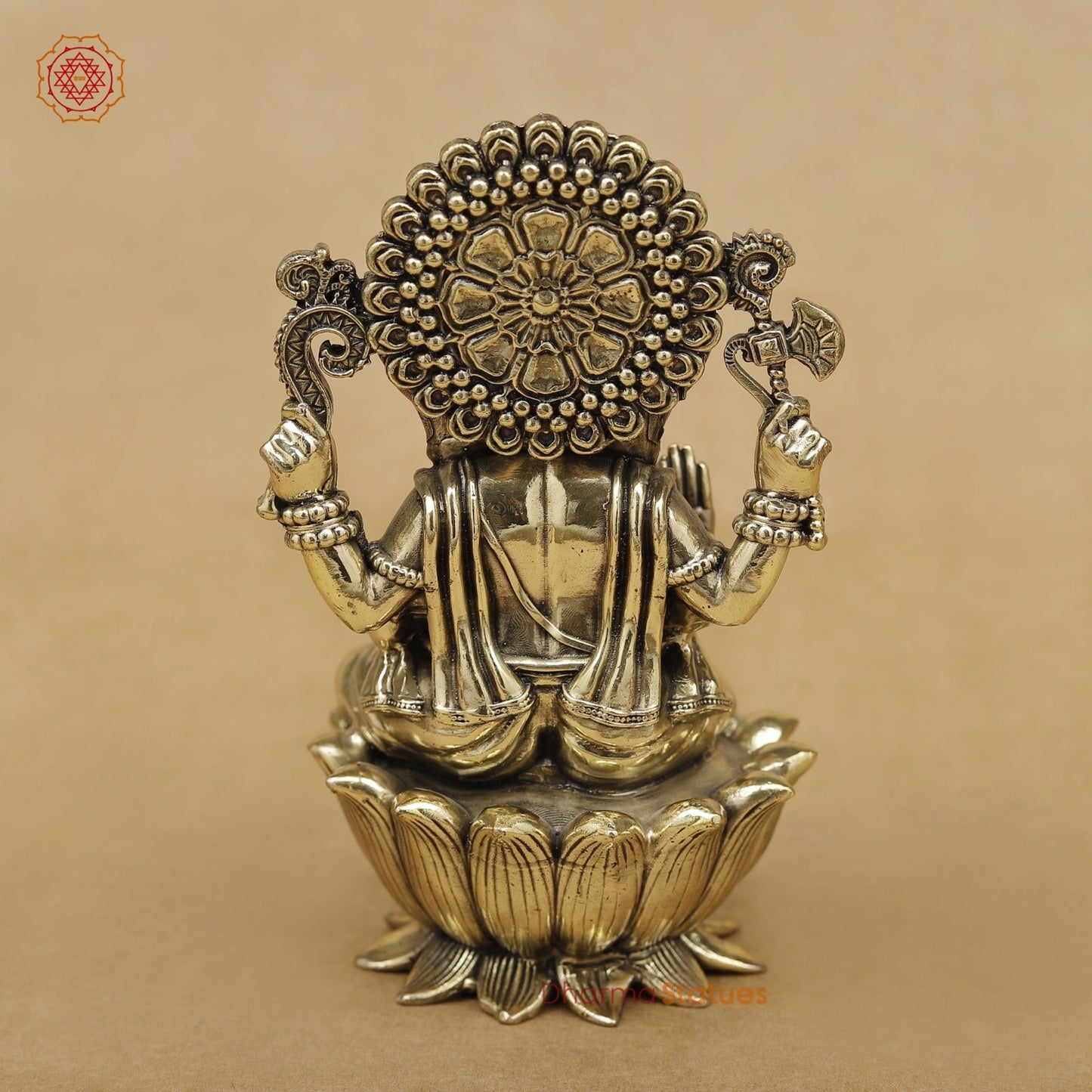 Brass Ganesh seated fine 6”