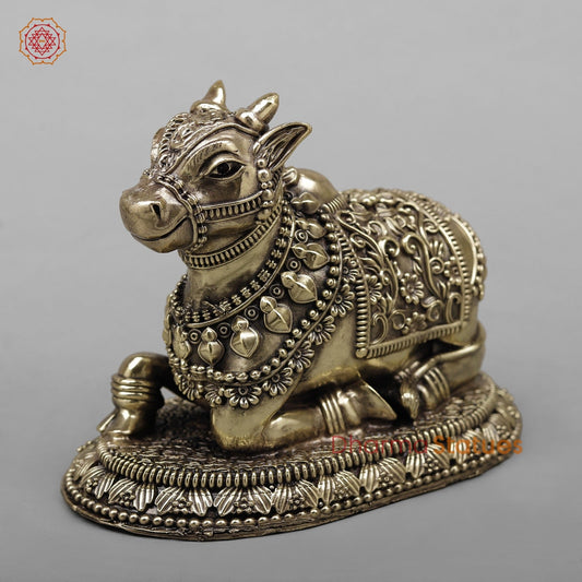Brass Nandi seated fine 8”