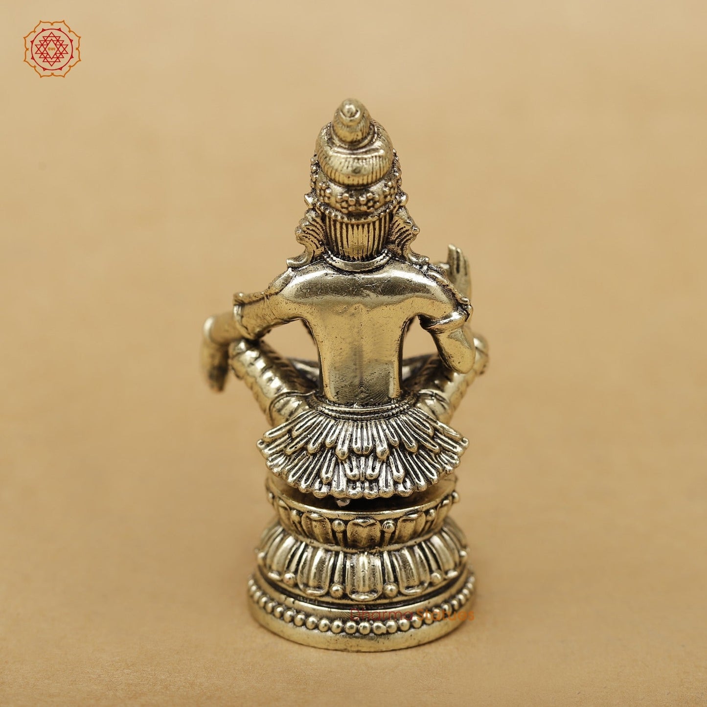 Brass Ayiappa Swami Seated 3”