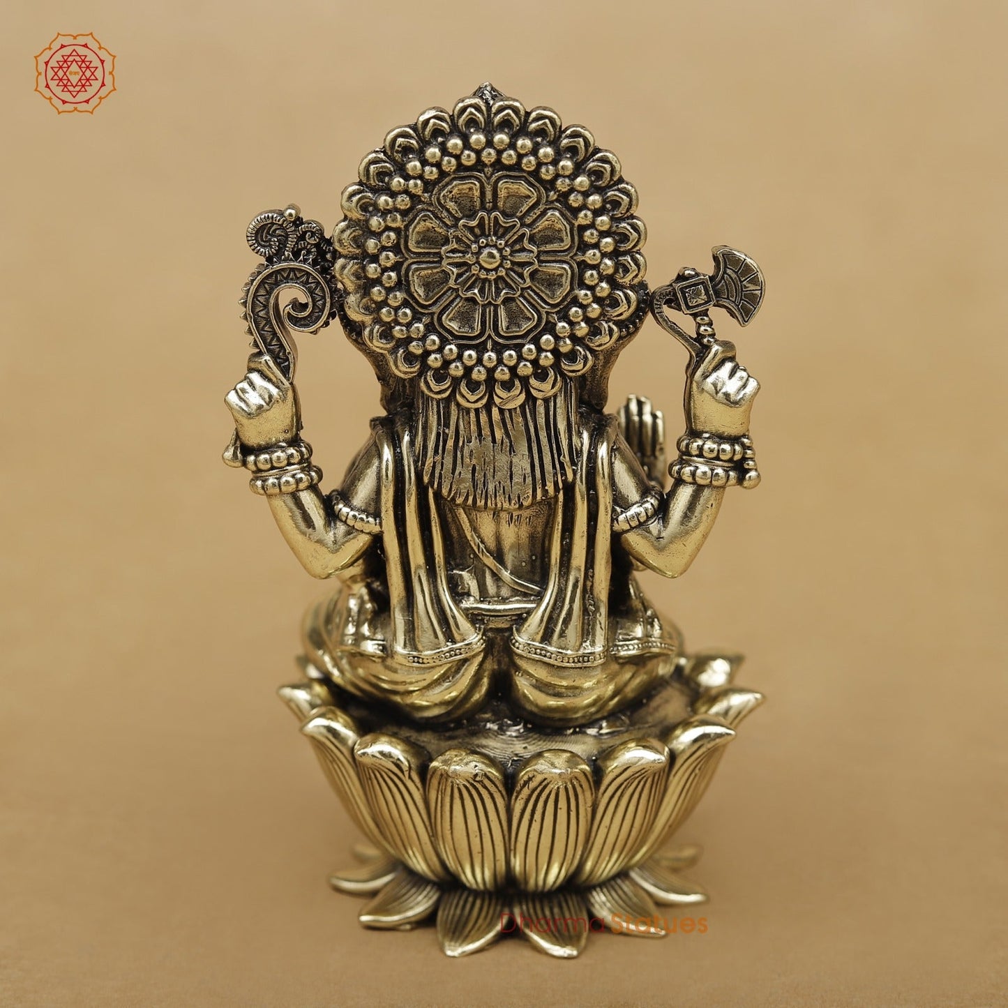 Brass Ganesh seated fine 5”