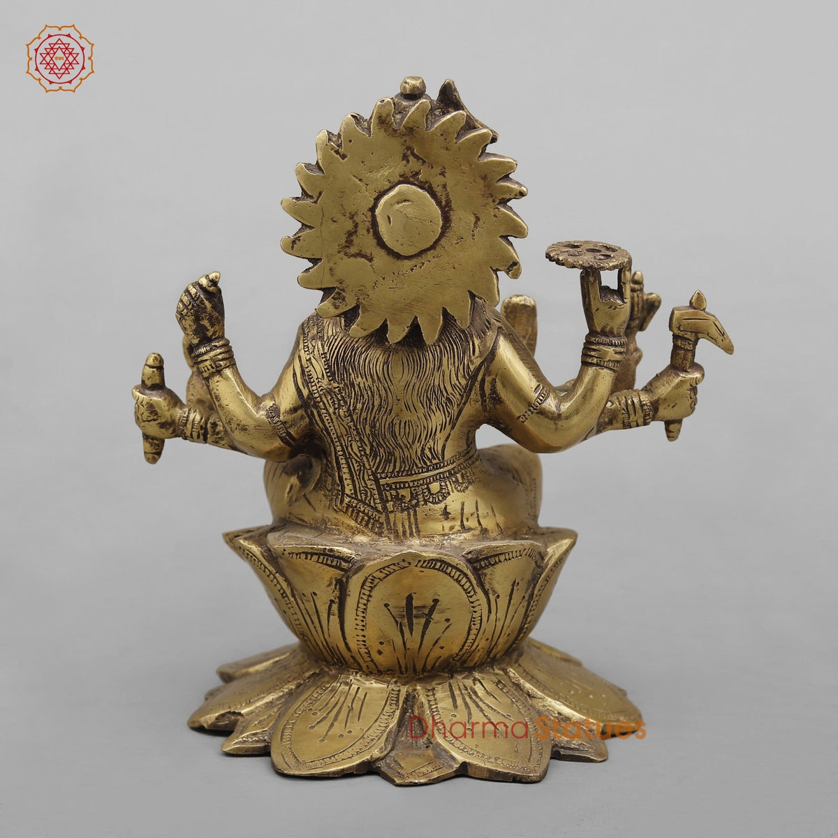 Brass Varahi seated Fine, Antique Finish 8.5”