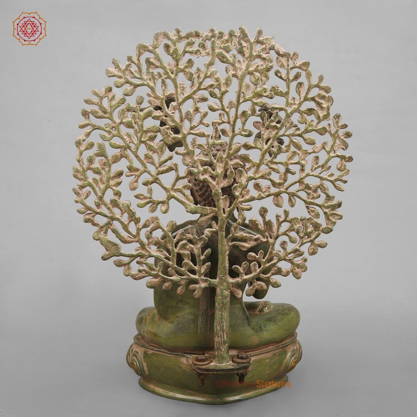 Brass Tree Buddha Fine, Natural Green Patina Finish 20”