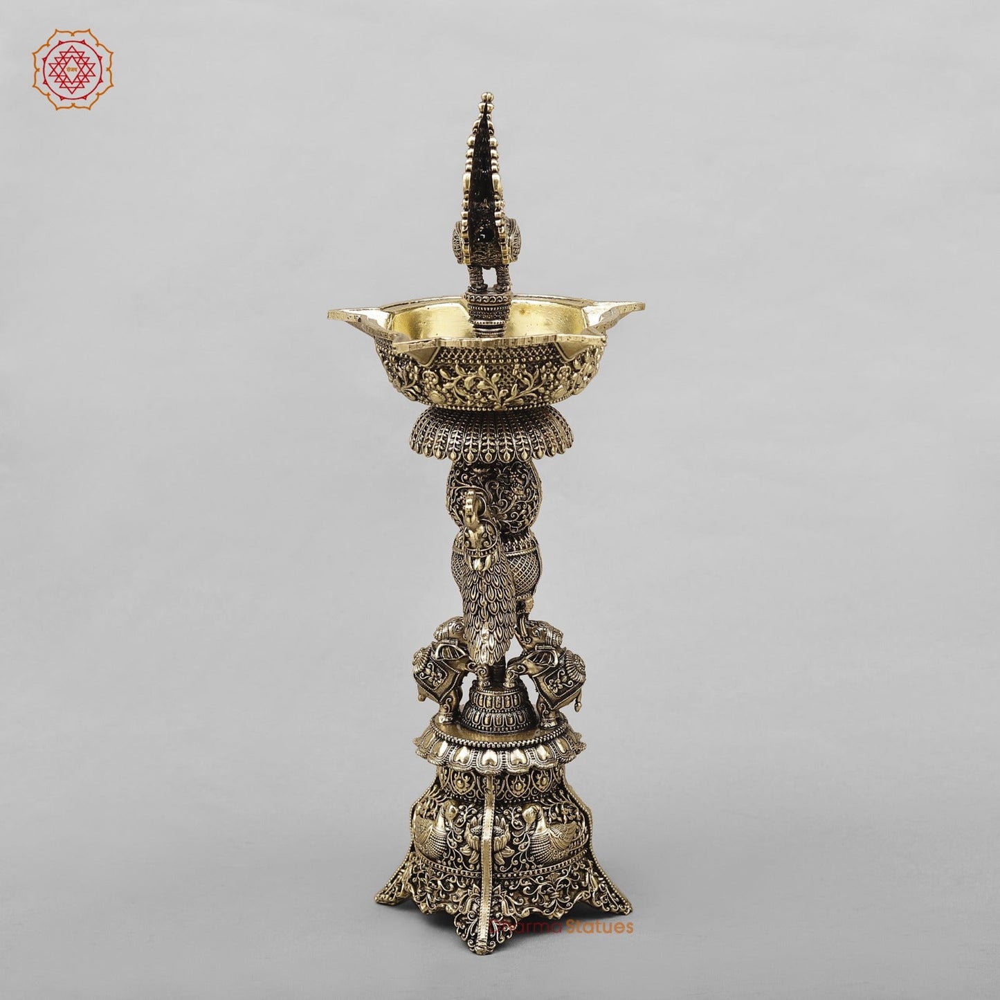 Brass Peacock Lamps Fine 12”