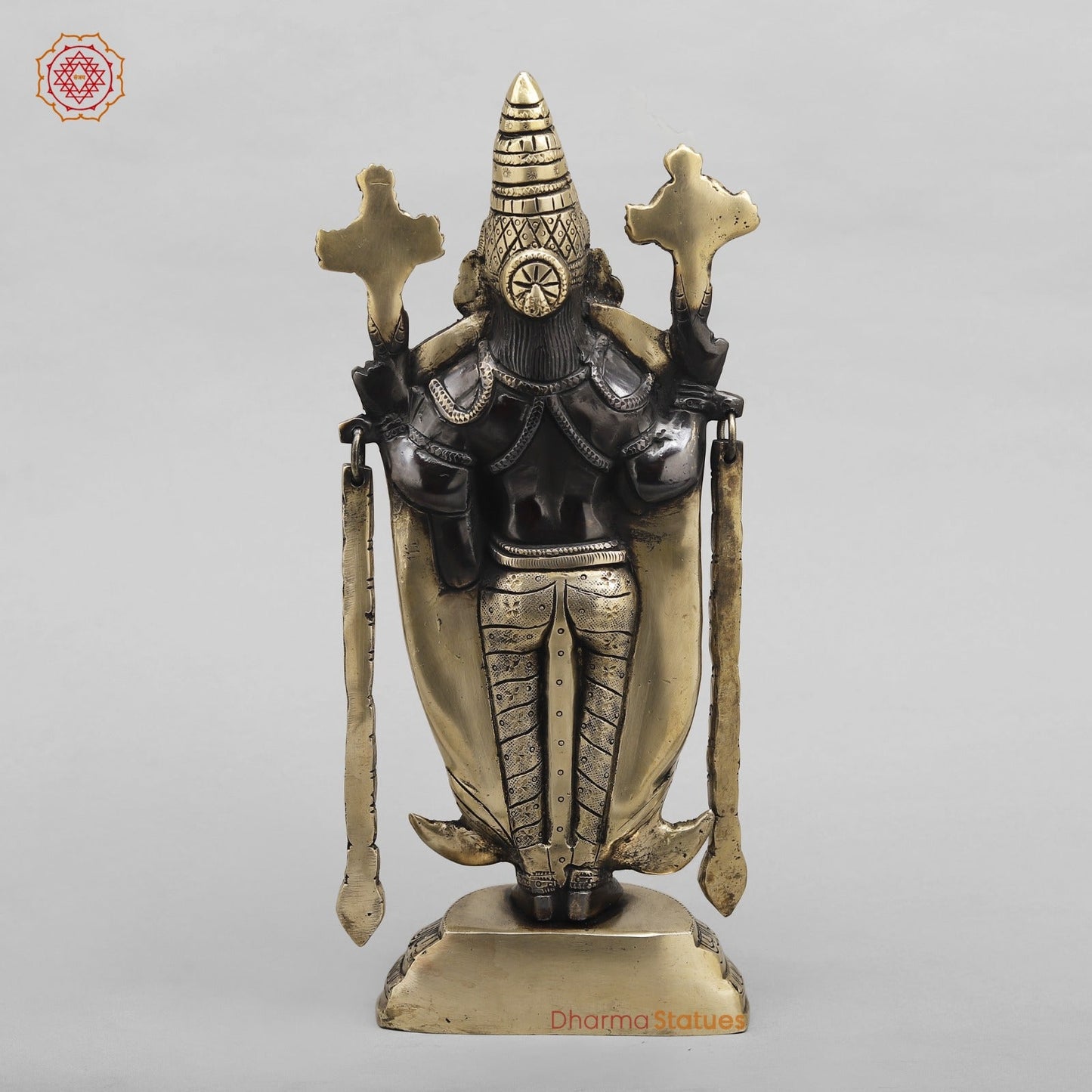 Brass Tirupati Balaji Fine, Black finish 13”