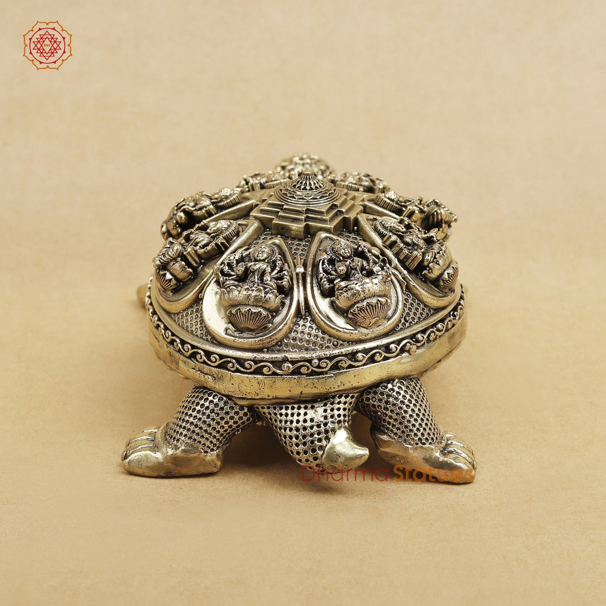 Brass Ashtlakshmi Tortoise With Meru Fine 6”
