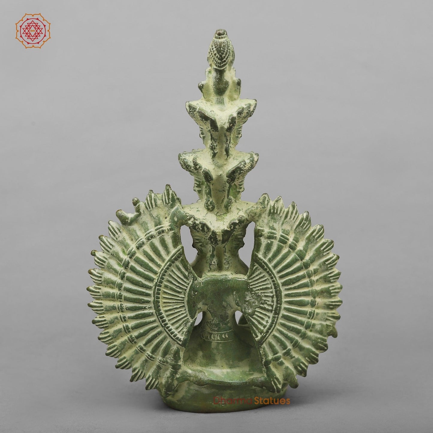 Brass Lokeshwar Seated Fine, Green Leaf Finish 7.5”