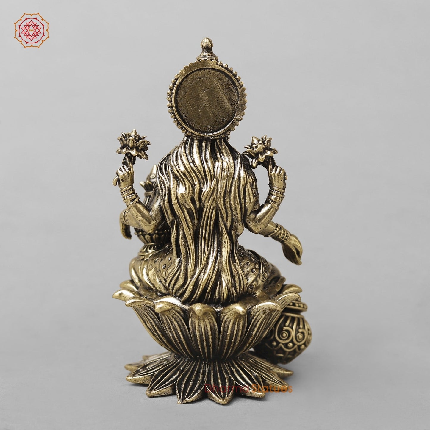 Brass Dhan Lakshmi Seated Fine 4”