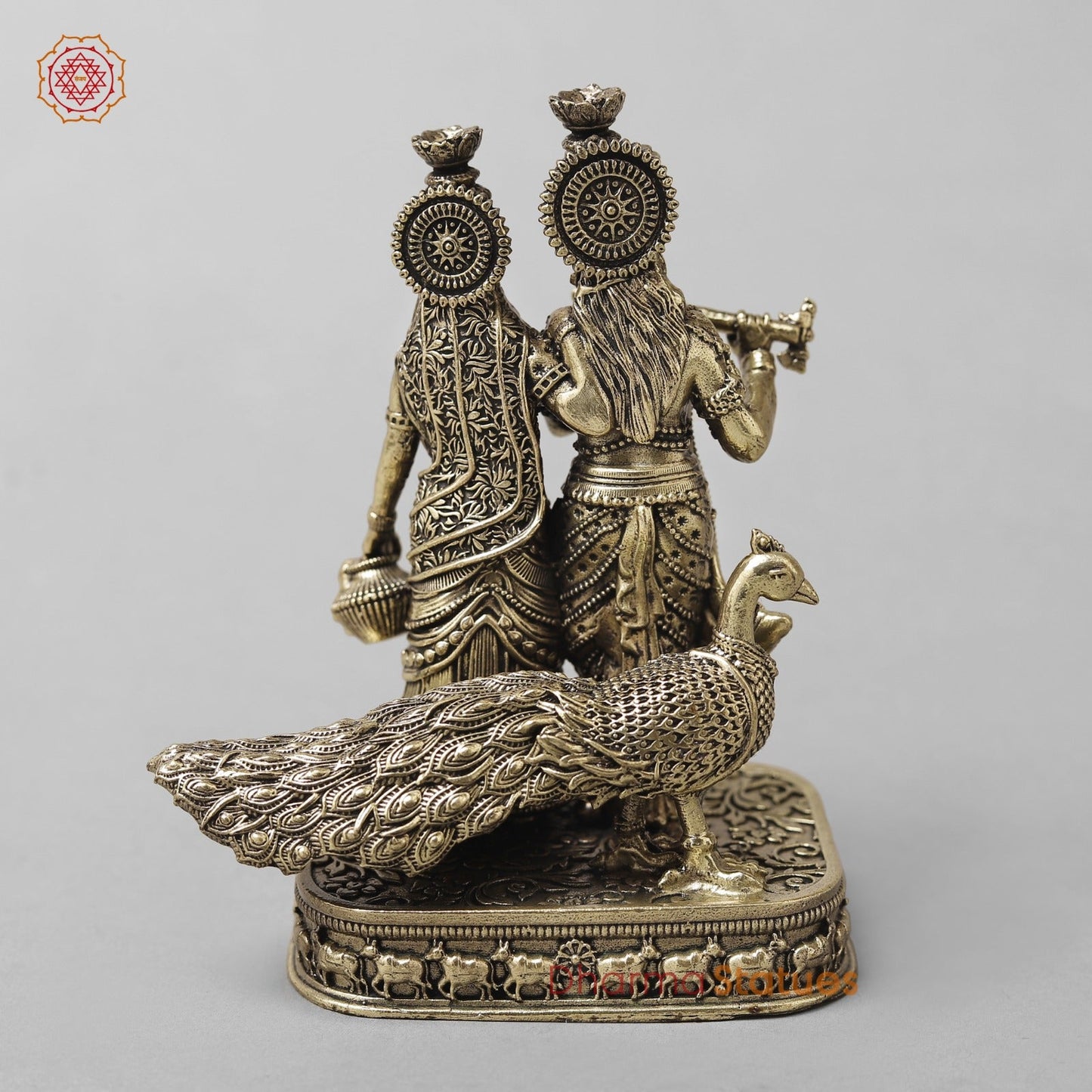 Brasa Radha Krishna Peacock Fine 4.5”