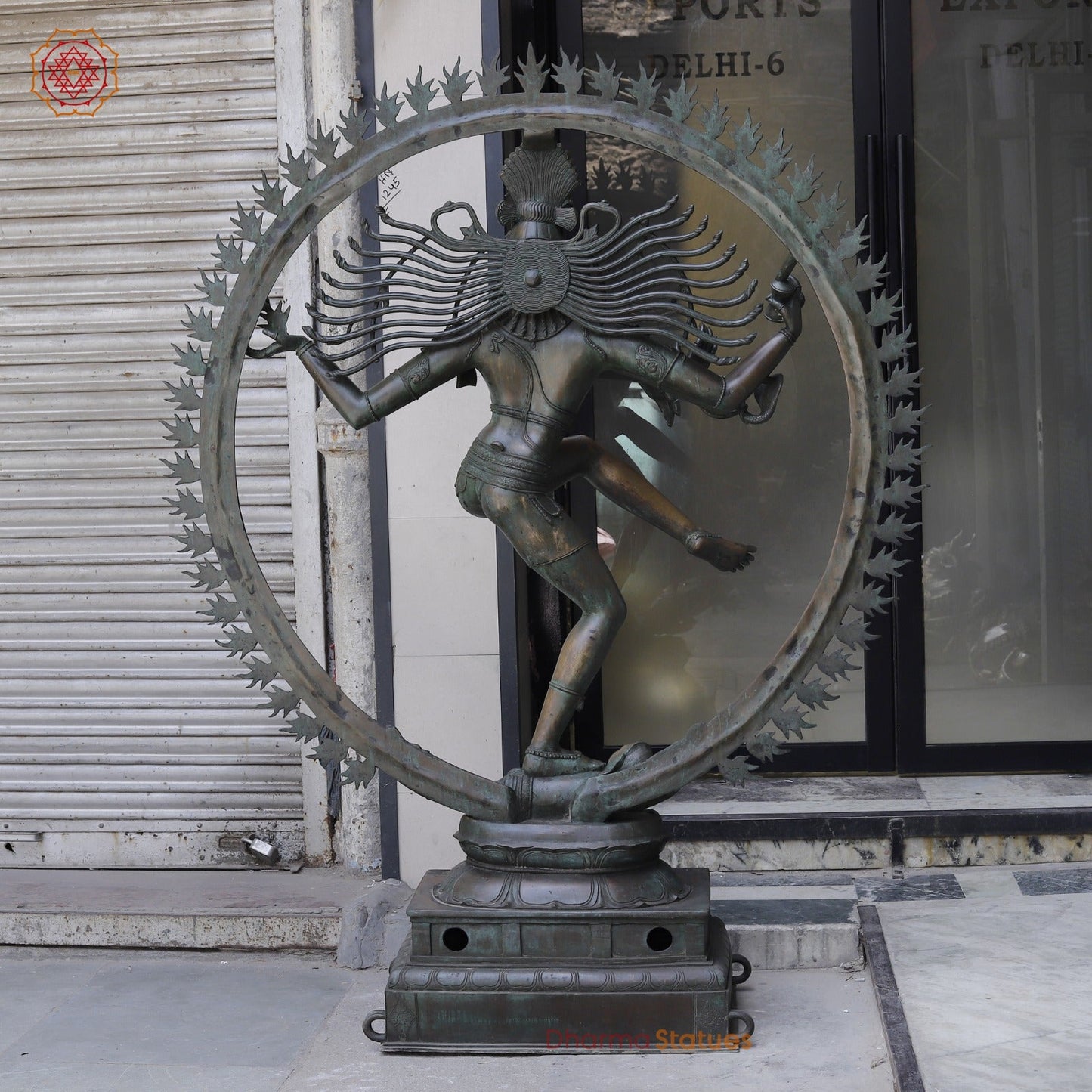 Bronze Masterpiece Natraj Dancing Large 73”, Natural Bronze Patina
