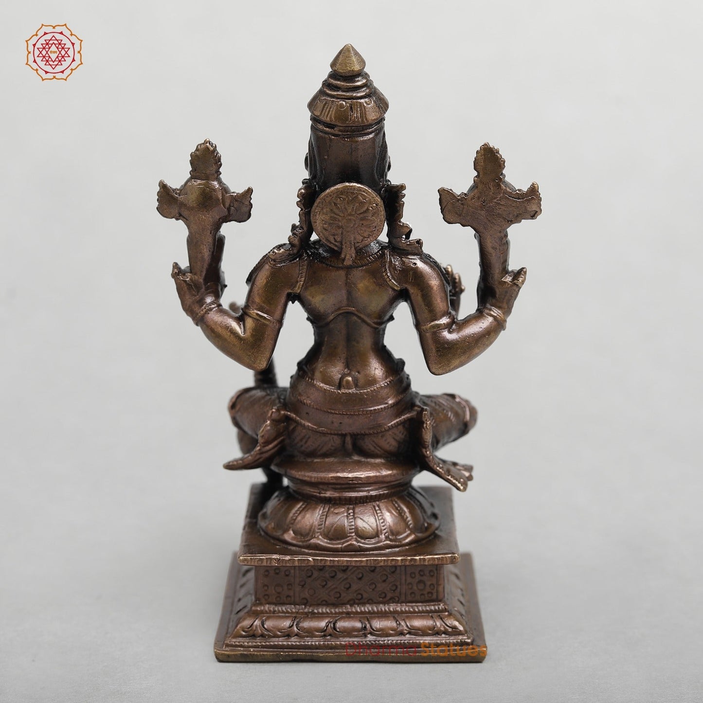 Copper Vishnu Seated Fine 4.5”