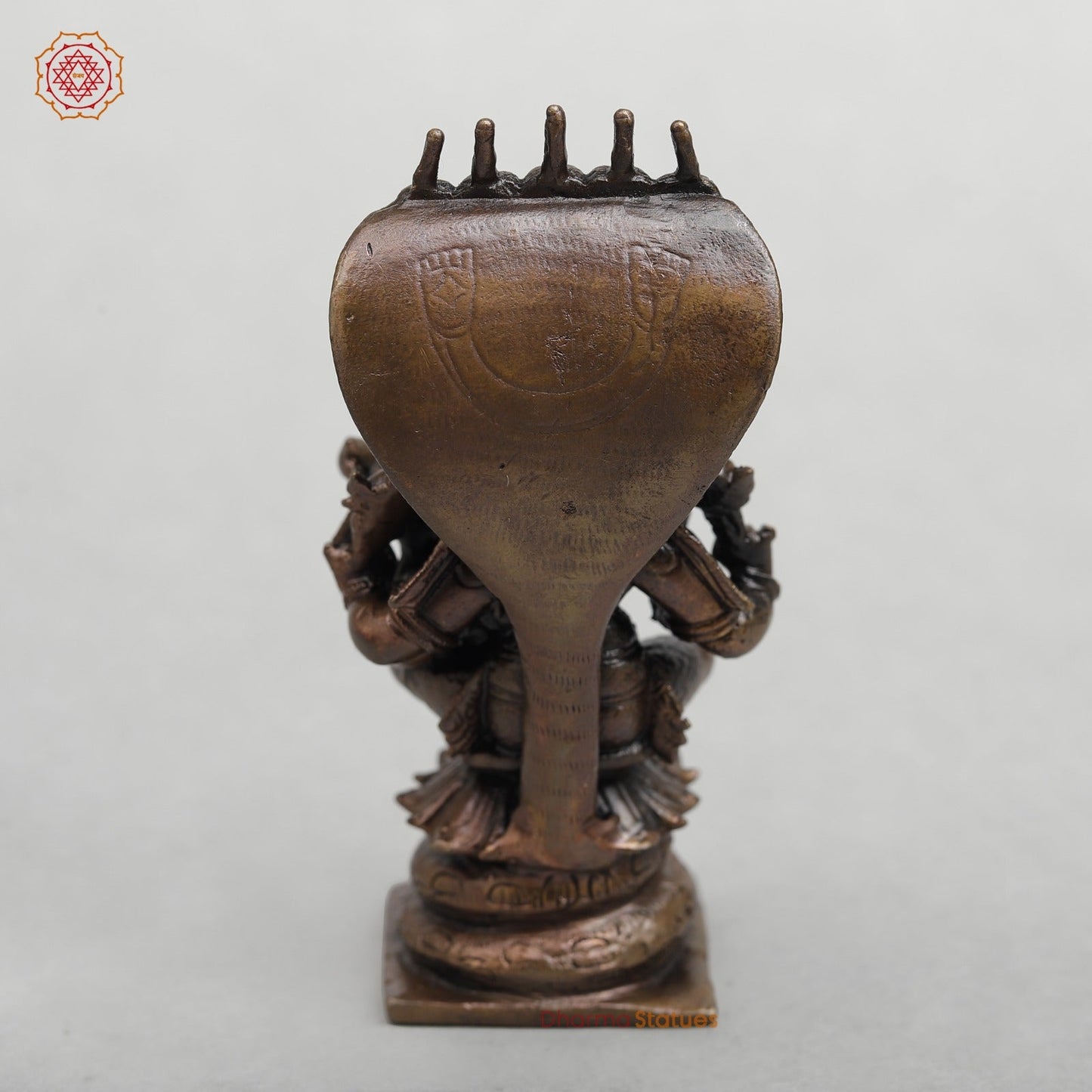 Copper Narsimha Lakshmi with snake 4.5”