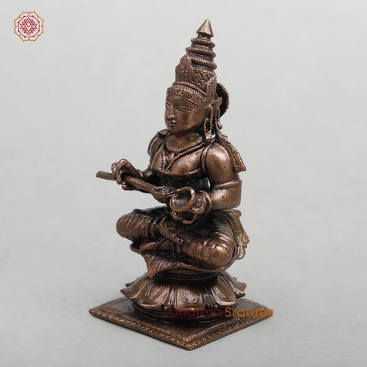 Copper Annapurna Seated Fine 4”