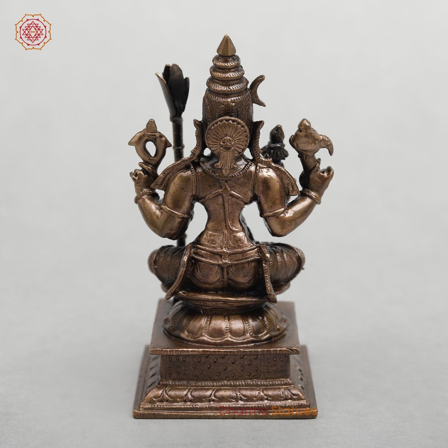Copper Rajarajeshwari Seated fine 4”