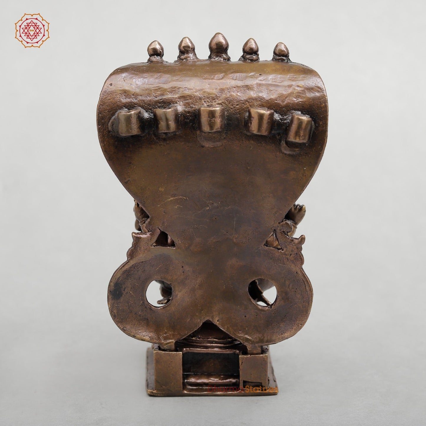 Copper Narsimha Seated with Lakshmi Fine 6”