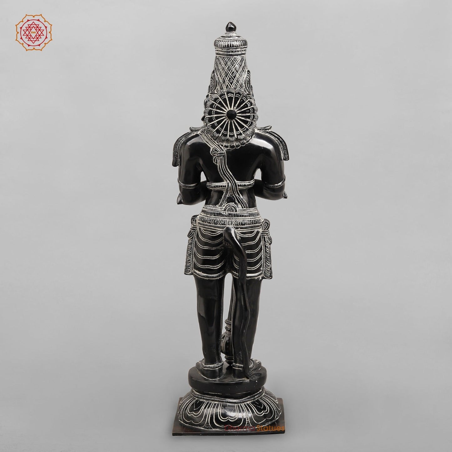 Brass Hanuman Standing Fine, Antique Rustic Finish 24”