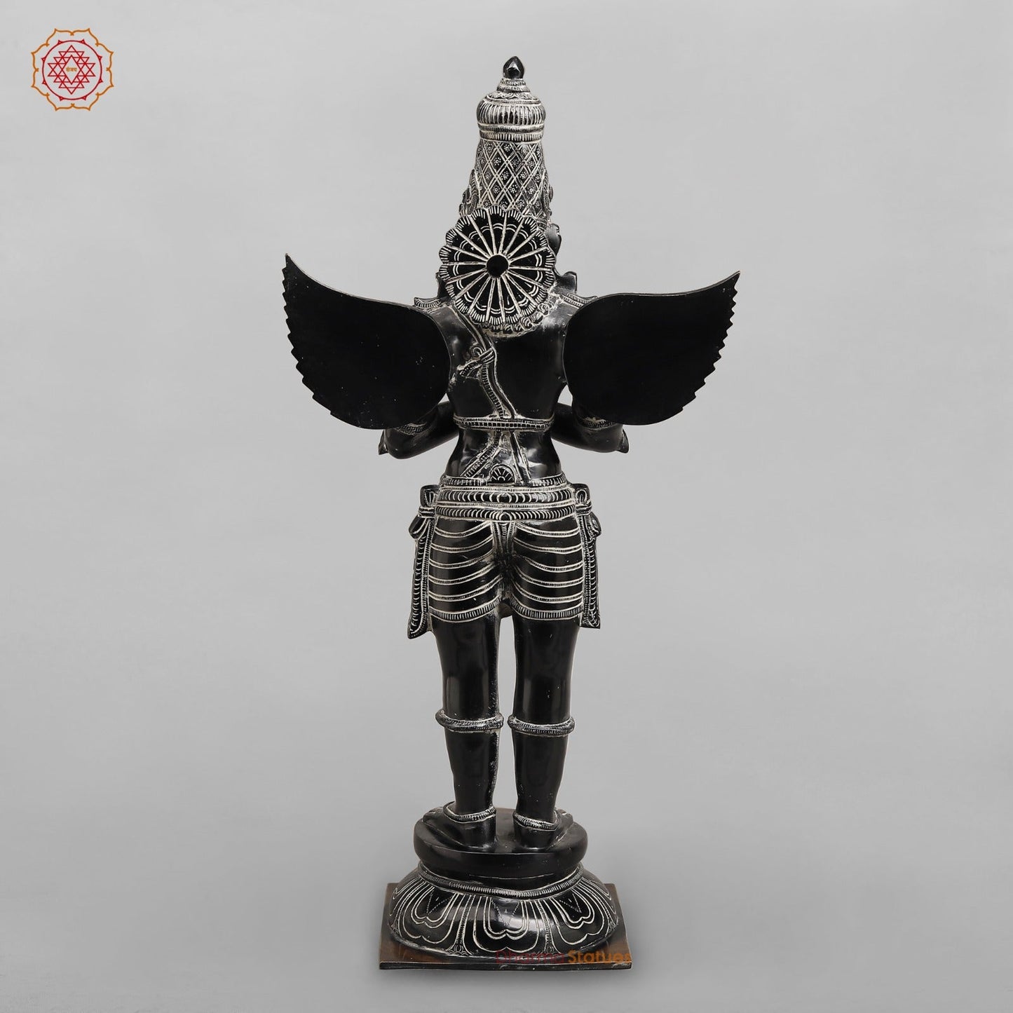Brass Garuda Standing Fine, Antique Rustic Finish 24”