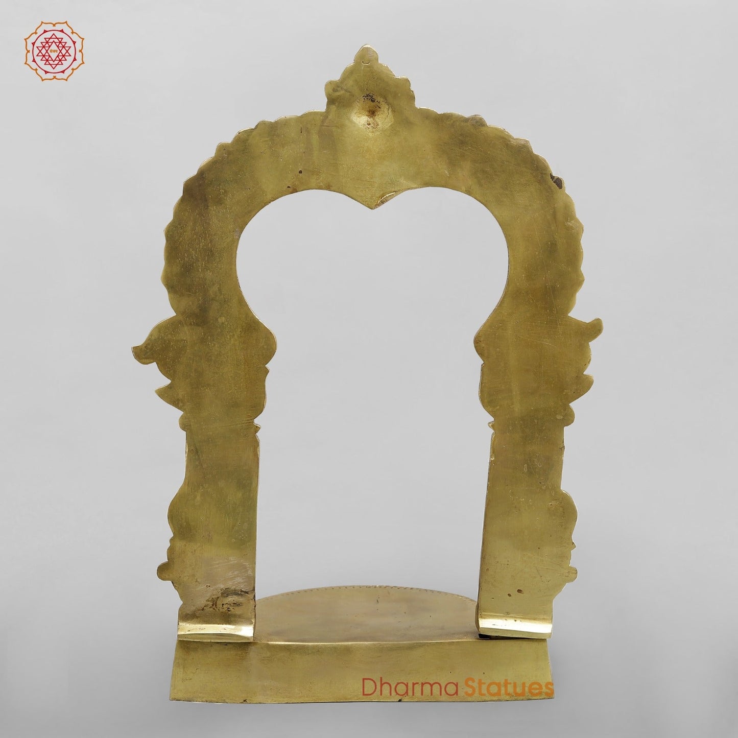 Brass Aasan with Arch For idols, Speacial Gold finish 18”