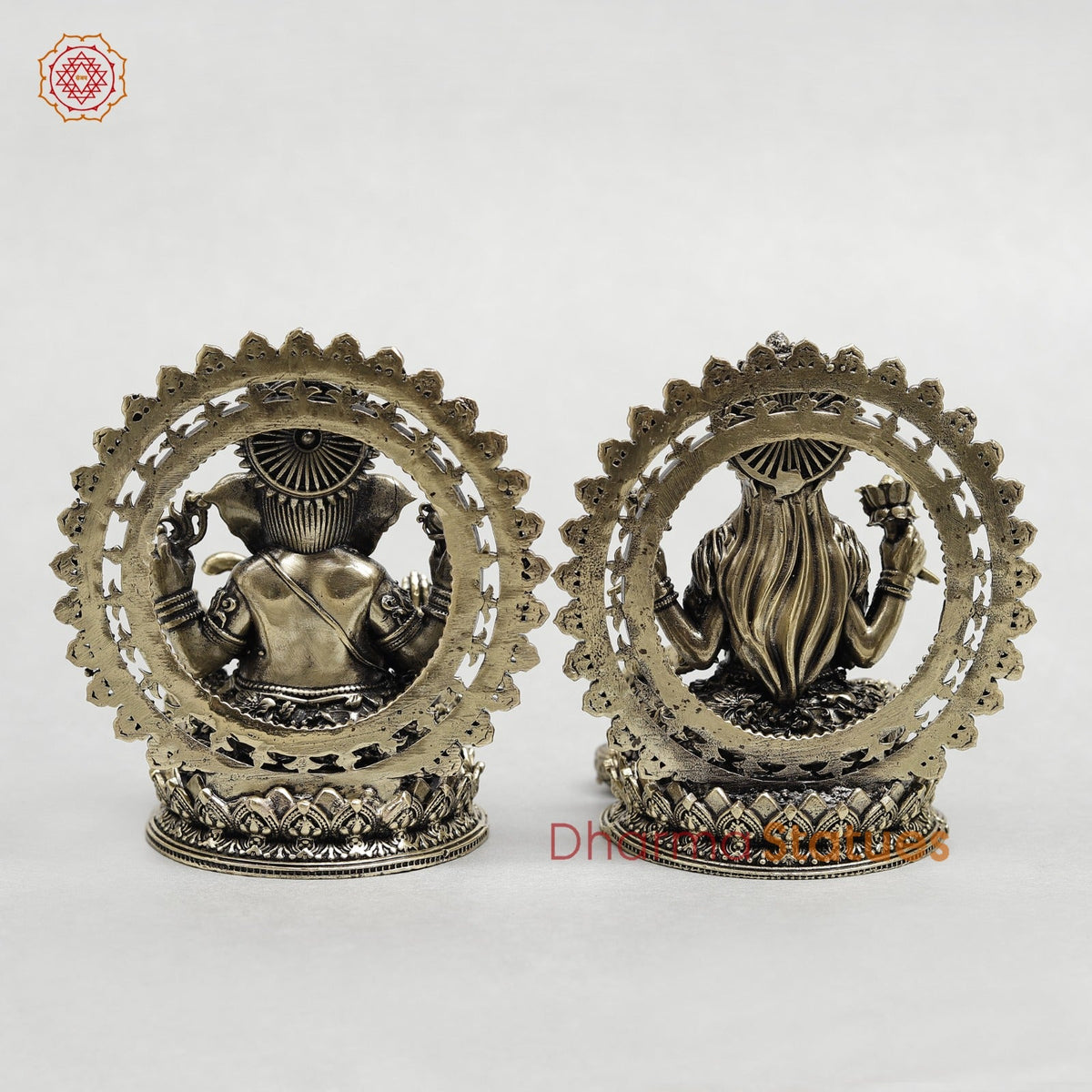 Brass Lakshmi Ganesh With Frame Fine 4”