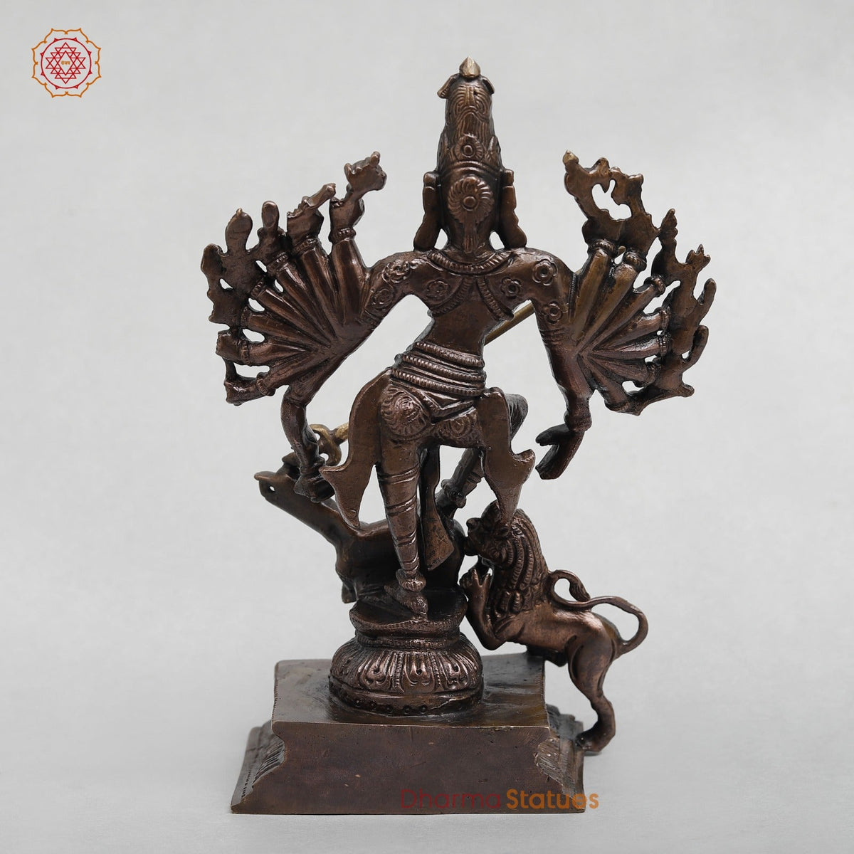 Copper Mahishasur Durga Fine 8”