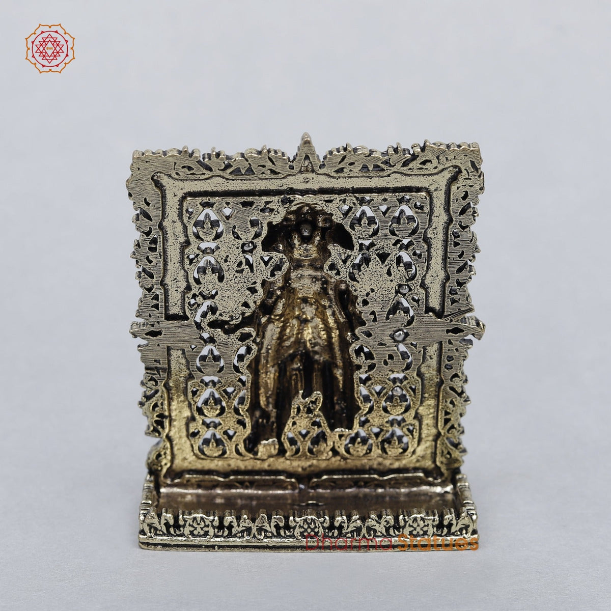 Brass Panchmukhi Hanuman Frame Fine 3” (suitable for Car Dashboard)