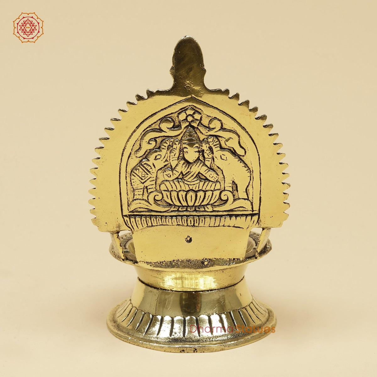 Brass Gaj Lakshmi Diya Fine 5”